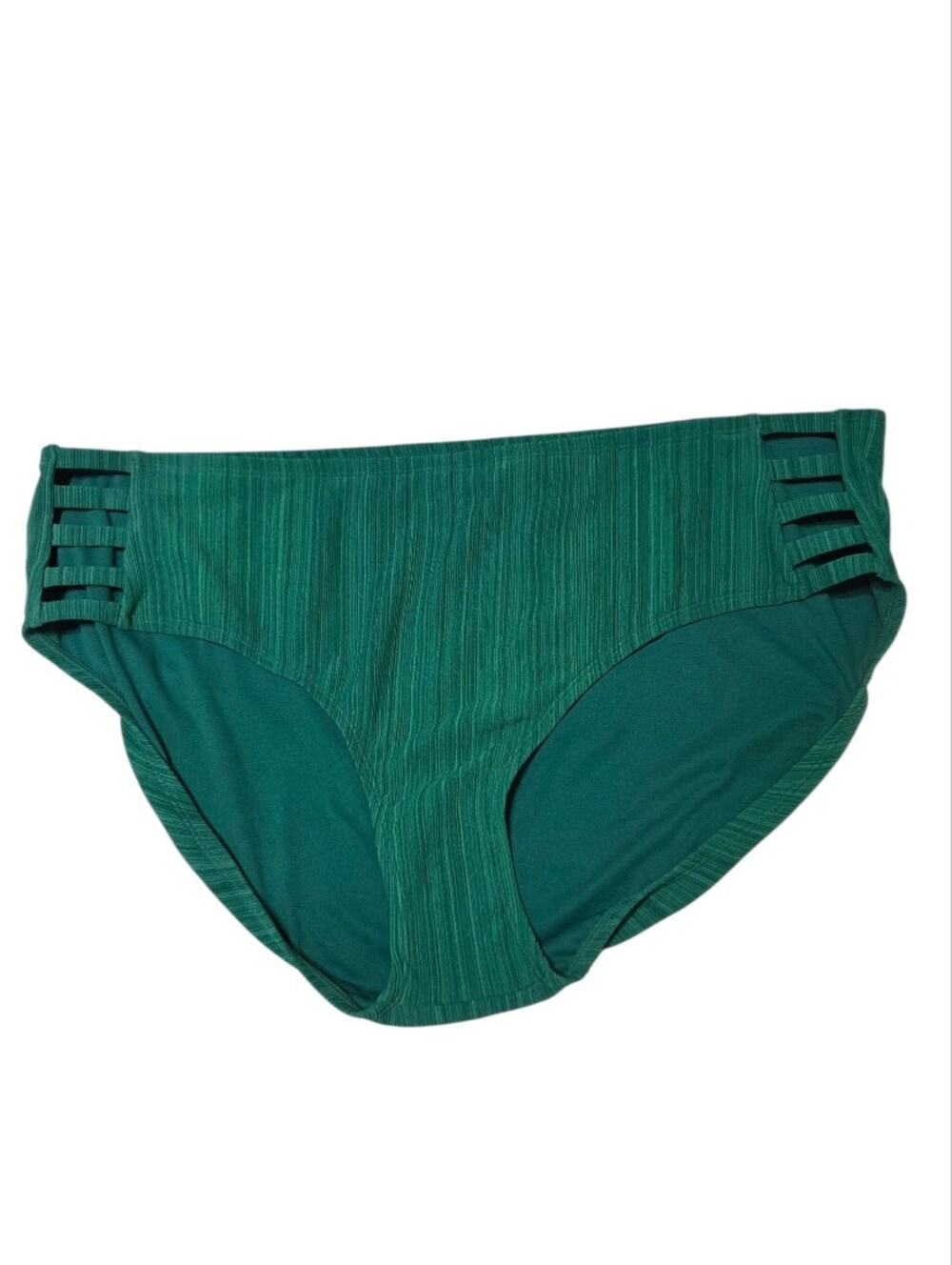 Time And Tru Ladies Mid-Rise Green Ladder Swim Bottoms Size 3X (24W-26W) NWT